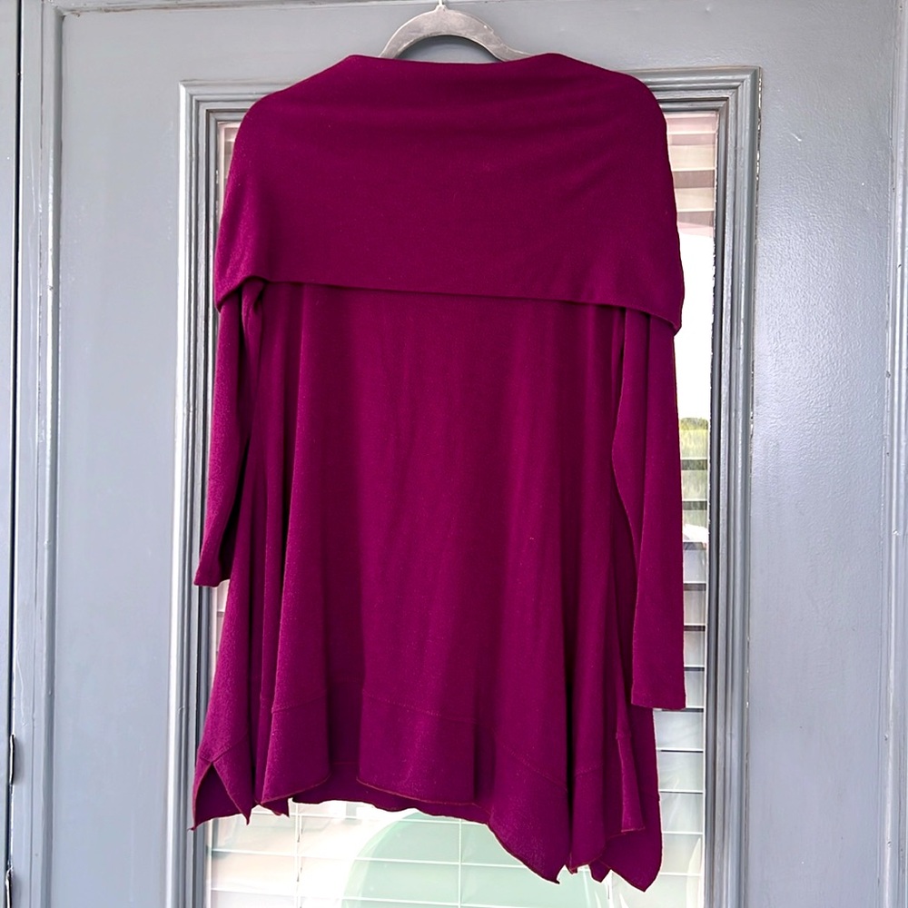 Soft Surroundings, Size Small, Wine Colored Sweat… - image 2